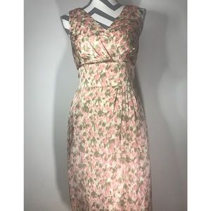 Talbots floral tie-waist sleeveless dress